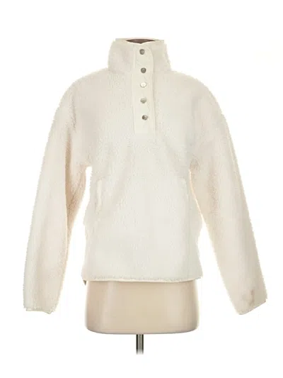 Pre-owned Athleta Fleece Jacket In Ivory