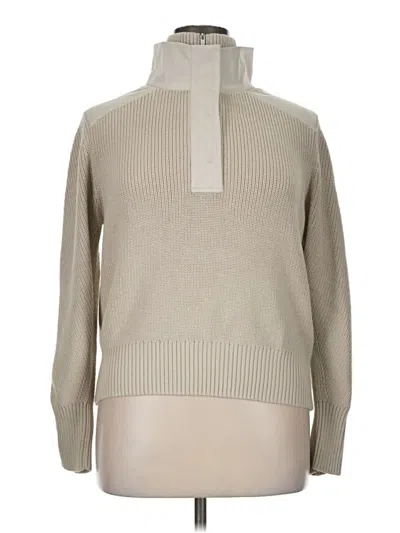 Pre-owned Athleta Fleece Jacket In Ivory