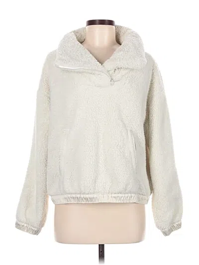 Pre-owned Athleta Fleece Jacket In Ivory