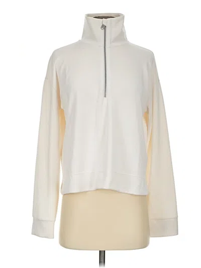Pre-owned Athleta Fleece Jacket In Ivory