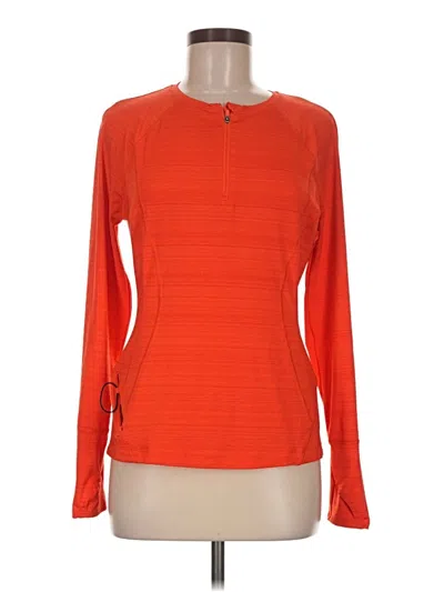 Pre-owned Athleta Fleece Jacket In Orange