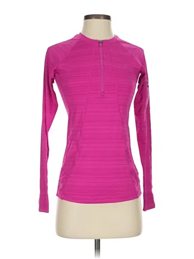 Pre-owned Athleta Fleece Jacket In Pink