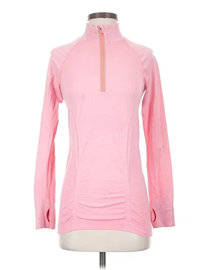 Pre-owned Athleta Fleece Jacket In Pink