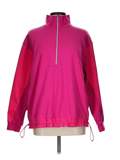 Pre-owned Athleta Fleece Jacket In Pink