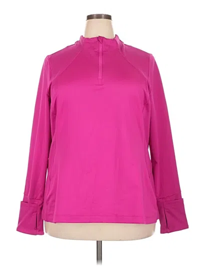 Pre-owned Athleta Fleece Jacket In Pink