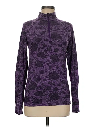 Pre-owned Athleta Fleece Jacket In Purple