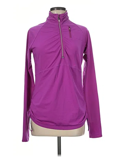 Pre-owned Athleta Fleece Jacket In Purple