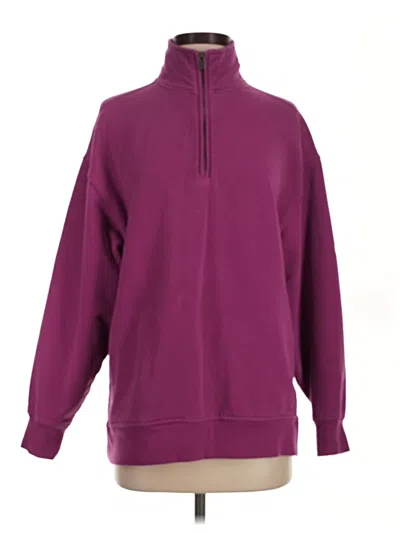 Pre-owned Athleta Fleece Jacket In Purple