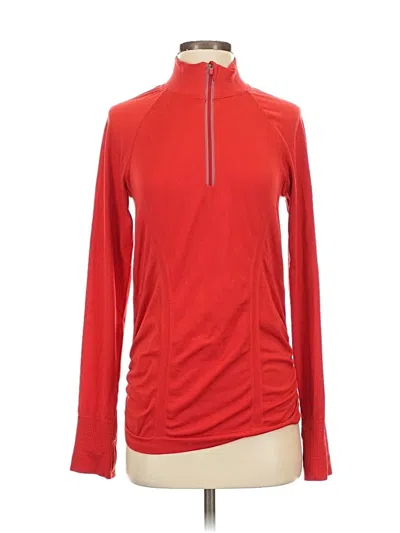 Pre-owned Athleta Fleece Jacket In Red