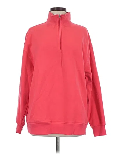 Pre-owned Athleta Fleece Jacket In Red