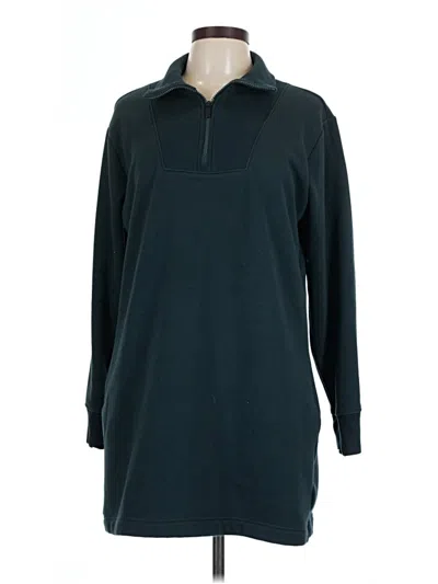 Pre-owned Athleta Fleece Jacket In Teal