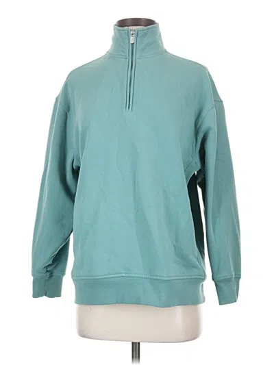 Pre-owned Athleta Fleece Jacket In Teal