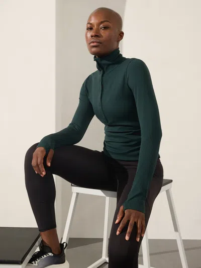 Athleta Flurry Seamless Henley In Cypress