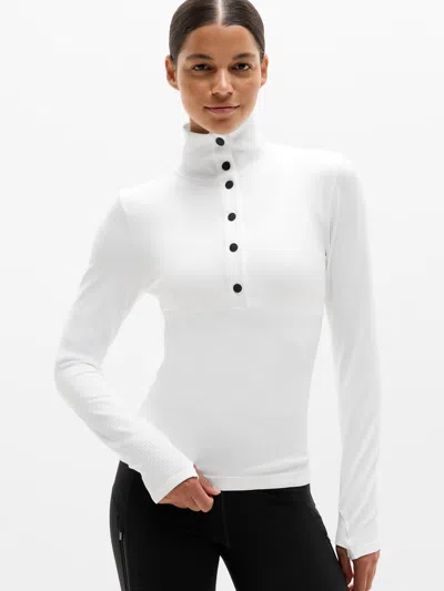 Athleta Flurry Seamless Henley In White