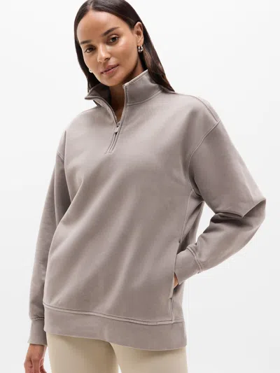 Athleta Forever Fleece 1/4 Zip Sweatshirt