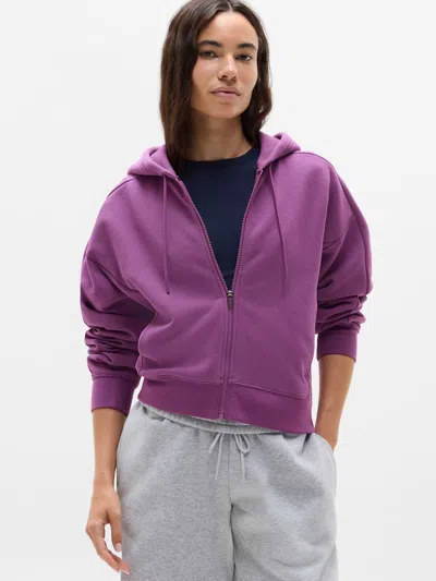 Athleta Forever Fleece Classic Full Zip Sweatshirt In Pink