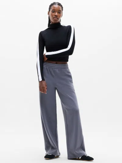 Athleta Forever Fleece Classic Wide Leg In Slate