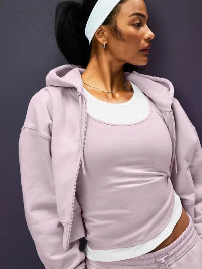 Athleta Forever Fleece Crop Full Zip