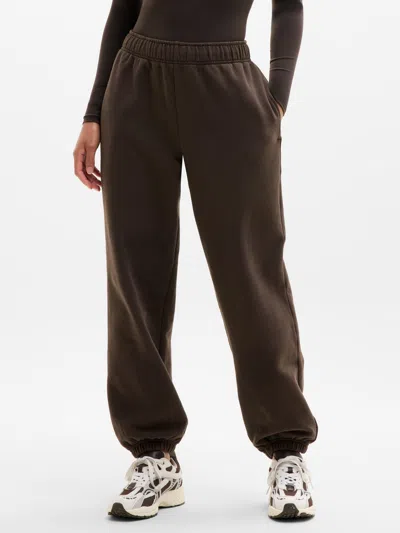 Athleta Forever Fleece High Rise Jogger In Brown