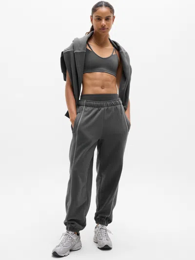 Athleta Forever Fleece High Rise Jogger In Gray