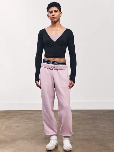 Athleta Forever Fleece High Rise Jogger In Pink