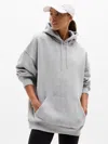 Athleta Forever Fleece Hoodie In Gray