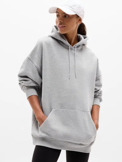 Athleta Forever Fleece Hoodie In Gray