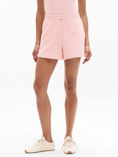 Athleta Forever Fleece Mid Rise 4" Short In Pink