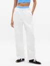 Athleta Forever Fleece Mid Rise Barrel Pant In White
