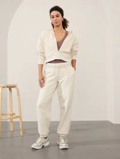 Athleta Forever Fleece Mid Rise Jogger In Bone