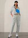 Athleta Forever Fleece Mid Rise Jogger In Grey