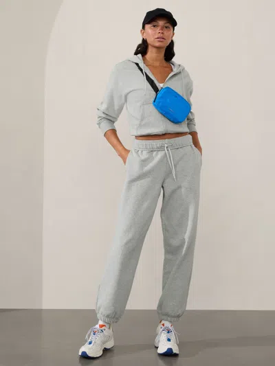 Athleta Forever Fleece Mid Rise Jogger In Grey