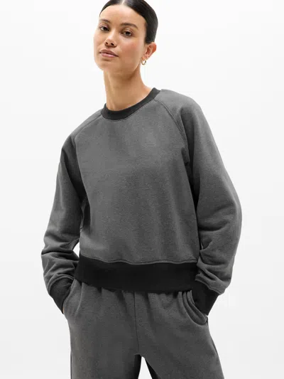 Athleta Forever Fleece Relaxed Crew Sweatshirt