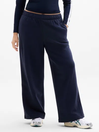 Athleta Forever Fleece Wide Leg In Blue