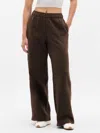 Athleta Forever Fleece Wide Leg In Brown