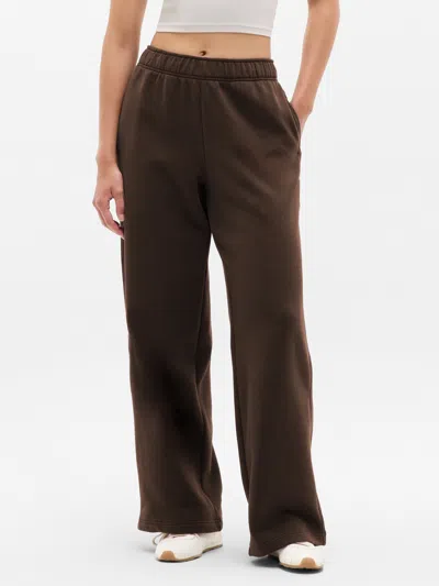 Athleta Forever Fleece Wide Leg In Brown
