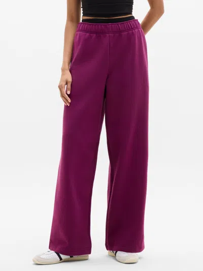 Athleta Forever Fleece Wide Leg In Purple