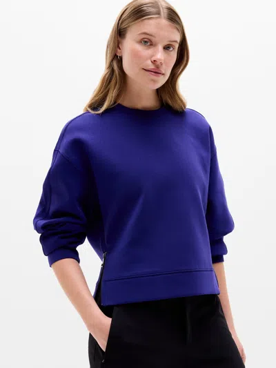 Athleta Form Knit Crew Sweatshirt In Mystic
