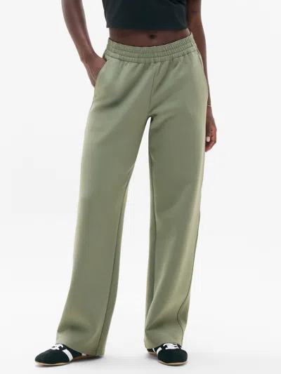 Athleta Form Knit Mid Rise Straight Pant In Green