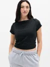 Athleta Foundation Cap Sleeve Tee In Black