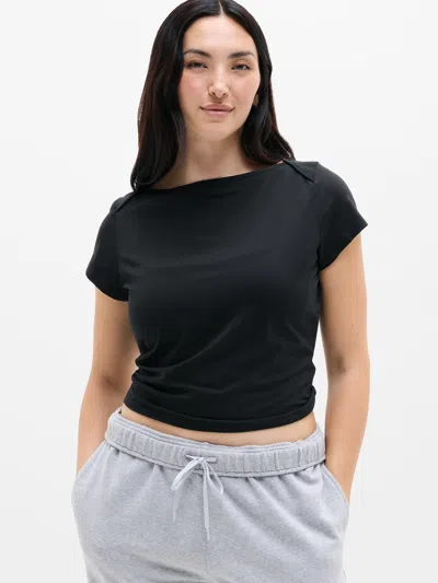 Athleta Foundation Cap Sleeve Tee In Black