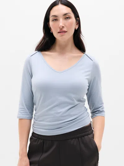 Athleta Foundation Midi Sleeve Tee In Blue