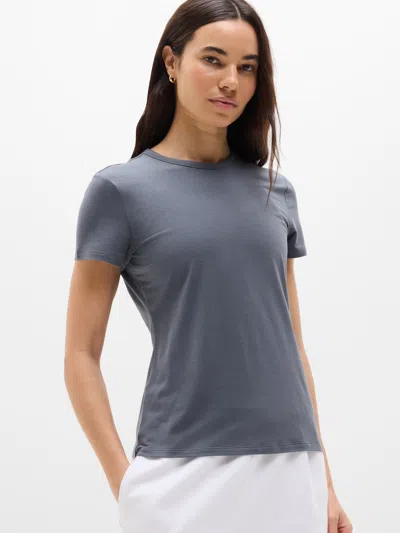 Athleta Foundation Slim Tee In Gray