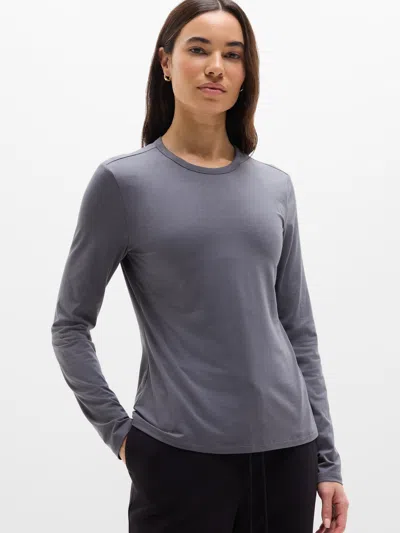 Athleta Foundation Slim Top In Gray