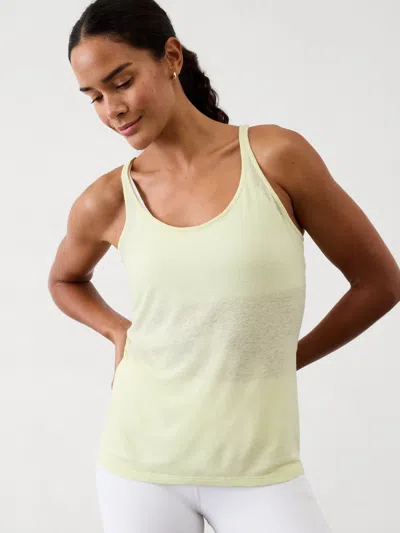 Athleta Getaway Linen Blend Tank In Limone
