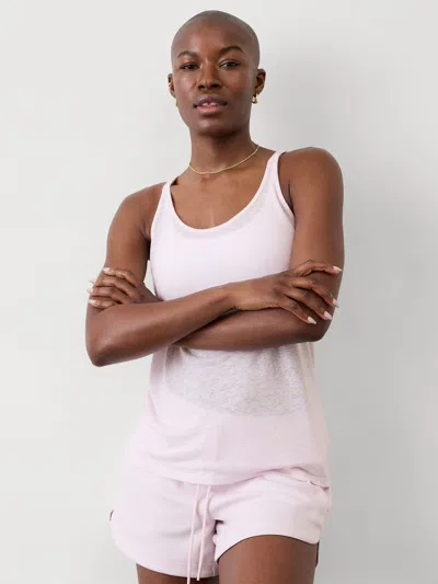 Athleta Getaway Linen Blend Tank In Shell