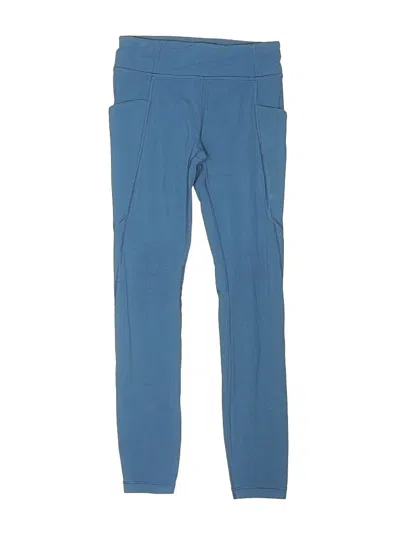 Pre-owned Athleta Girl Kids' Active Pants In Blue
