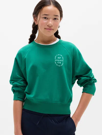 Athleta Kids'  Girl All Day Crewneck Sweatshirt In Laurel