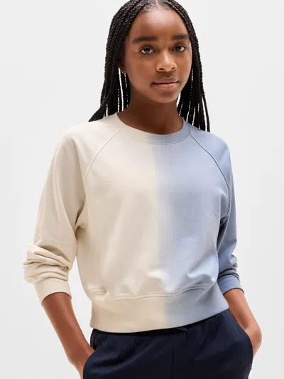 Athleta Kids'  Girl All Day Crewneck Sweatshirt In White