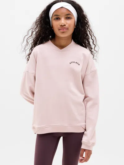 Athleta Kids'  Girl All Day Varsity Sweatshirt In Halo